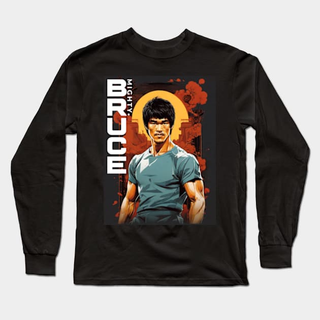 Mighty Bruce Long Sleeve T-Shirt by UB design